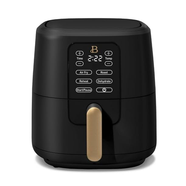 6 Qt Air Fryer with Touch-Activated Display, Black F50322