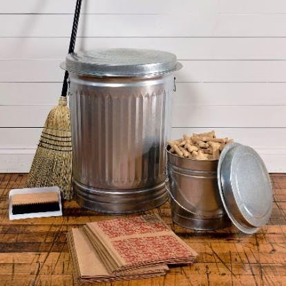 31-Gallon Galvanized Steel Trash Can with Lid S468077