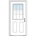 Steel Primed Left-Hand Inswing 1/2 Lite 2-Panel Prehung Front Door 36" x 80" W535