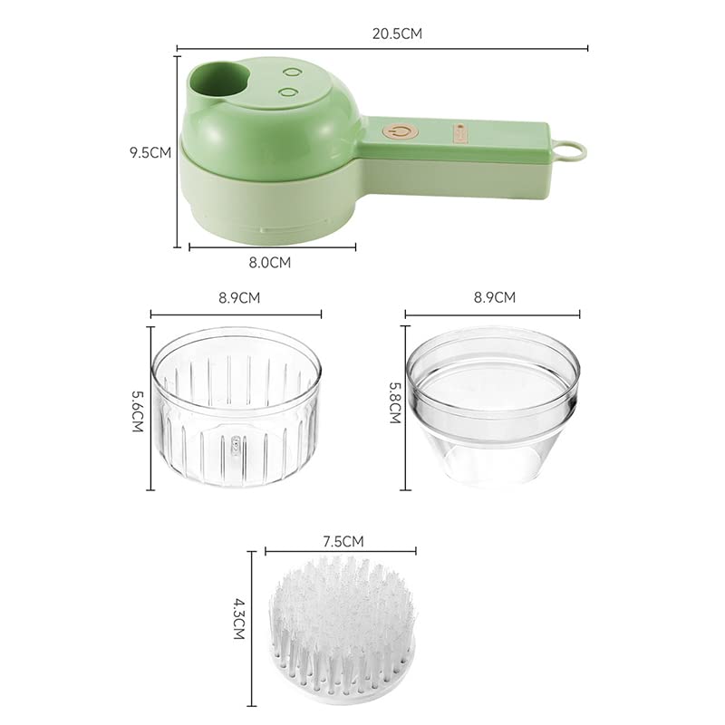 Electric Vegetable Cutter Set 4 in 1 Portable Rechargeable Wireless Food Processor K66440