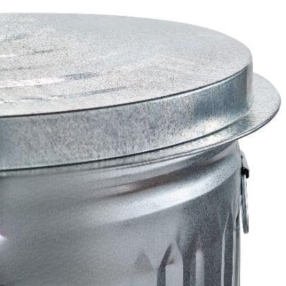31-Gallon Galvanized Steel Trash Can with Lid S468077