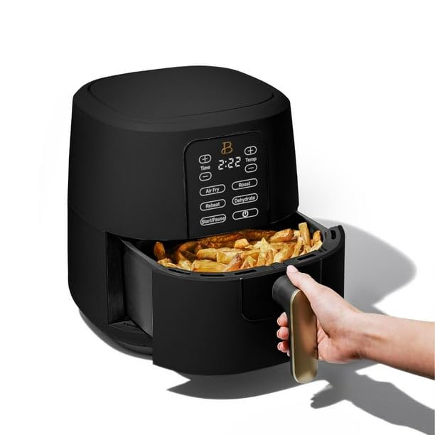 6 Qt Air Fryer with Touch-Activated Display, Black F50322