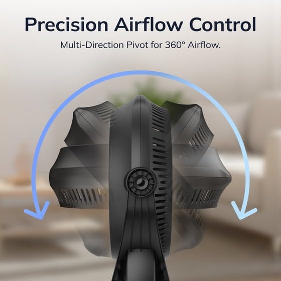 20-Inch 3-Speed Pivoting Air Circulator Fan E8071
