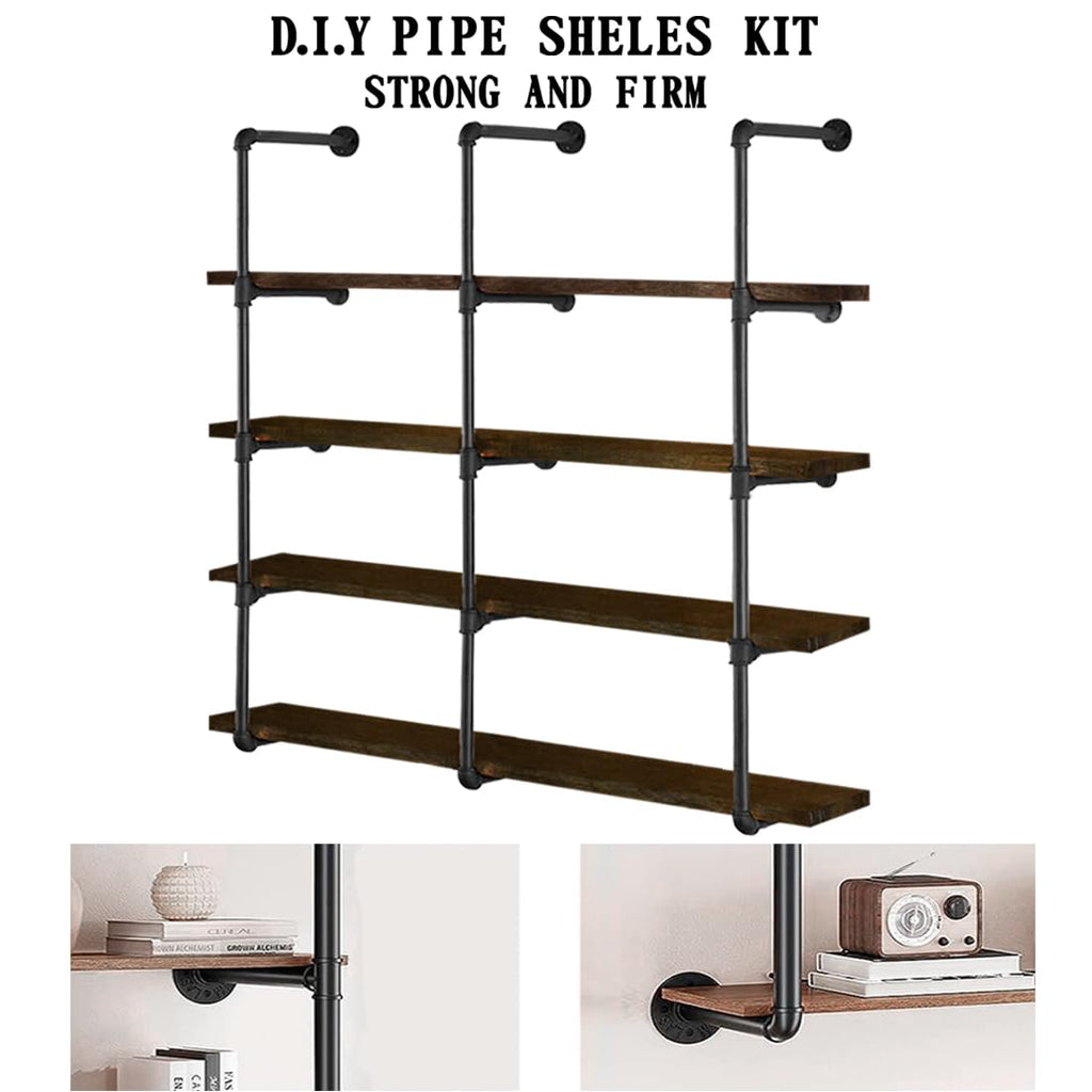 Industrial Iron Pipe 5-Tier Shelves D949