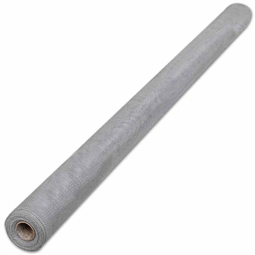 Aluminum Mesh Roll 39.4x196.9 Inch Silver O256