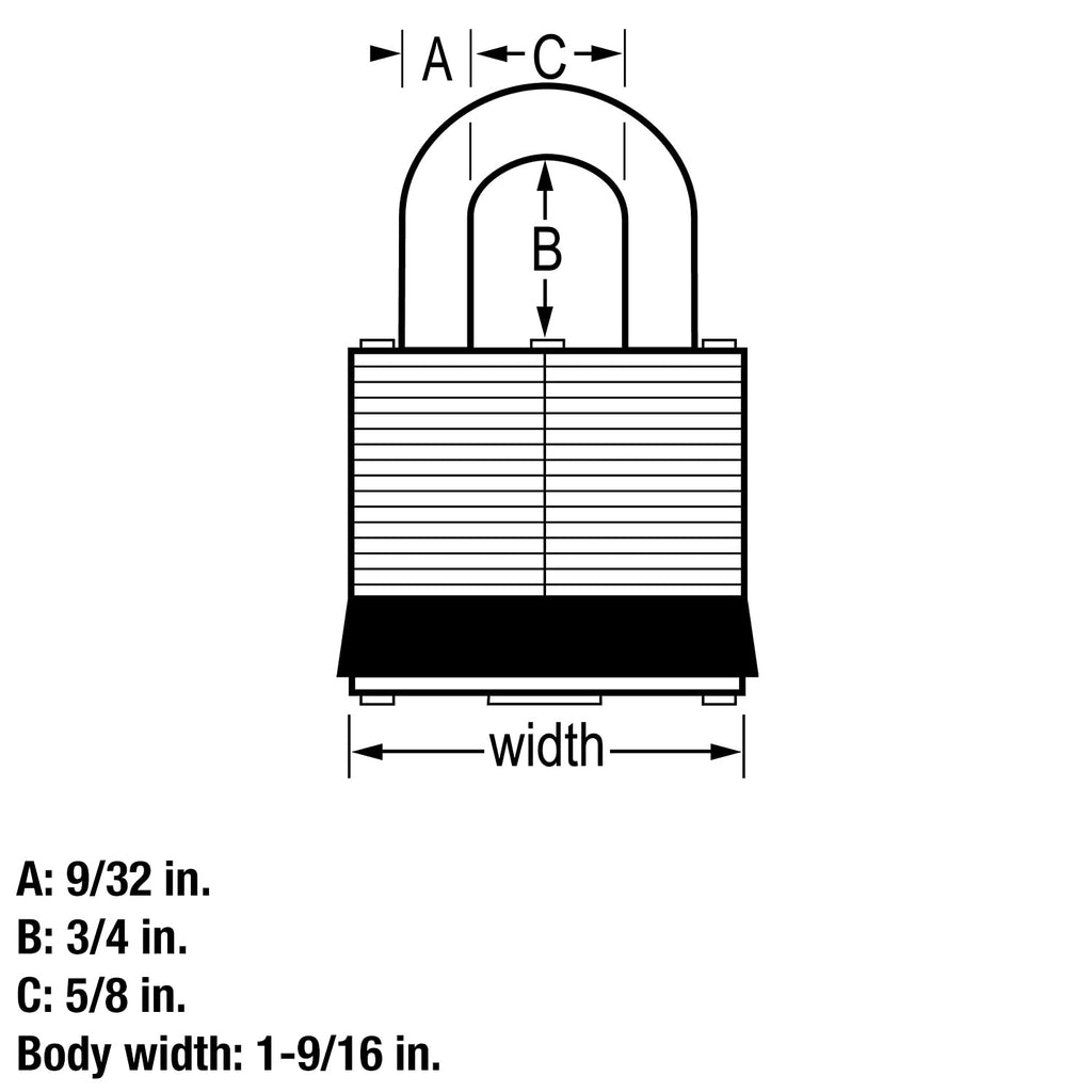 Stainless Steel Outdoor Padlock with Key, 4 Pack Z4462