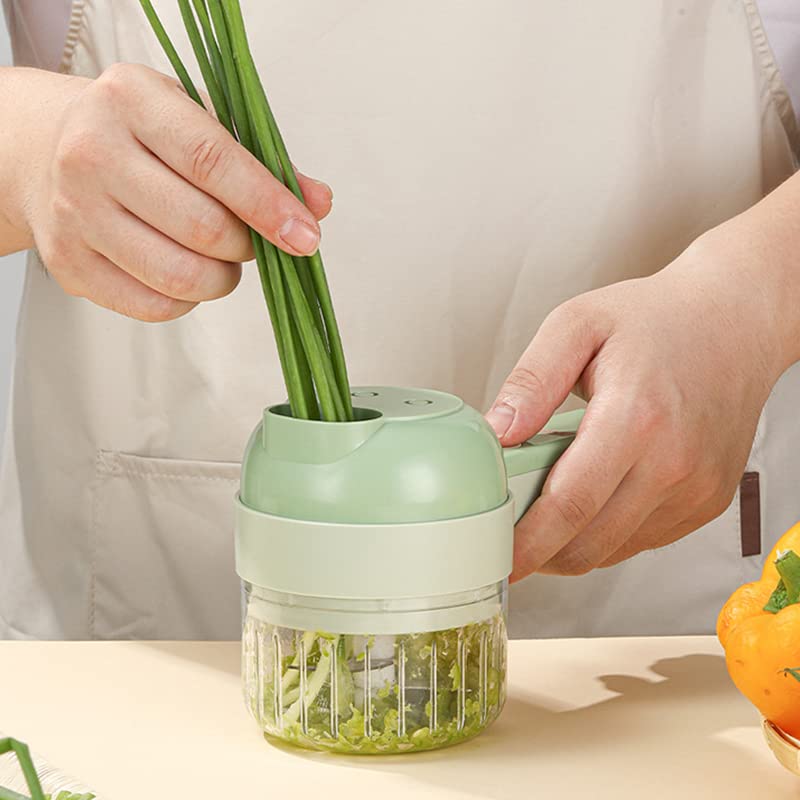 Electric Vegetable Cutter Set 4 in 1 Portable Rechargeable Wireless Food Processor K66440