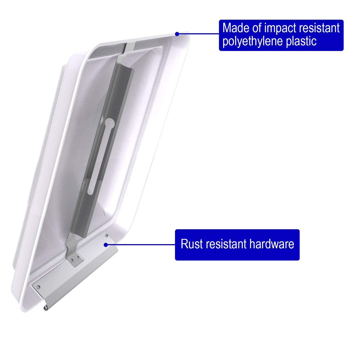 3 Packs 14" White RV Roof Vent Cover Replacement with 6" Fan Blade and 12 Volt Motor U25901