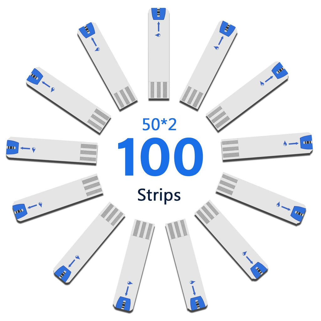 Glucose Test Strips 100 Count No Coding H55968