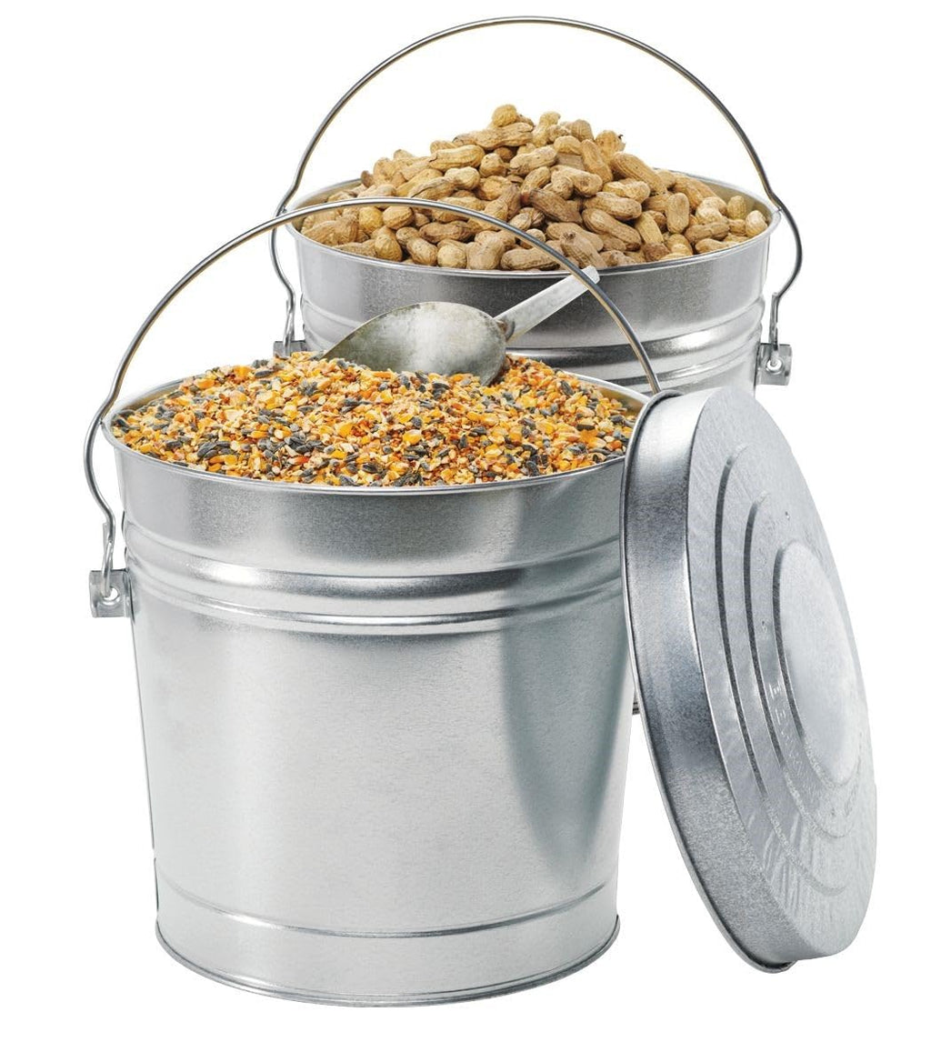 6 Gallon Rust Proof Galvanized Steel Locking Lid Trash Can I81696