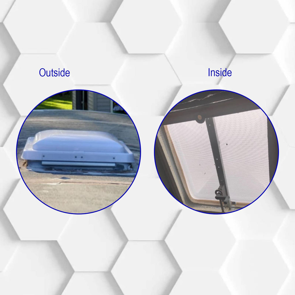 3 Packs 14" White RV Roof Vent Cover Replacement with 6" Fan Blade and 12 Volt Motor U25901