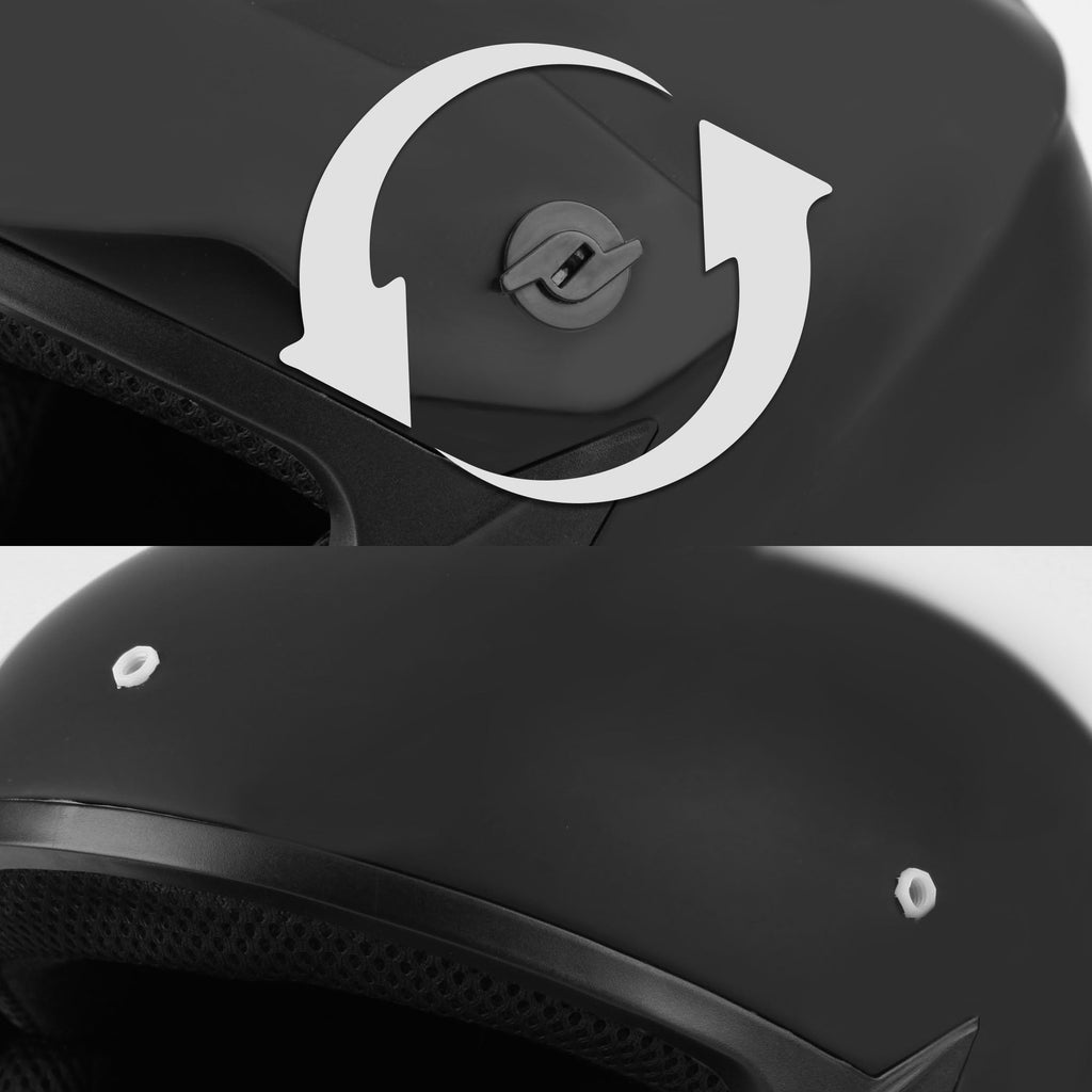 Matte Black Adult Full Helmet Medium R858