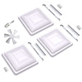 3 Packs 14" White RV Roof Vent Cover Replacement with 6" Fan Blade and 12 Volt Motor U25901