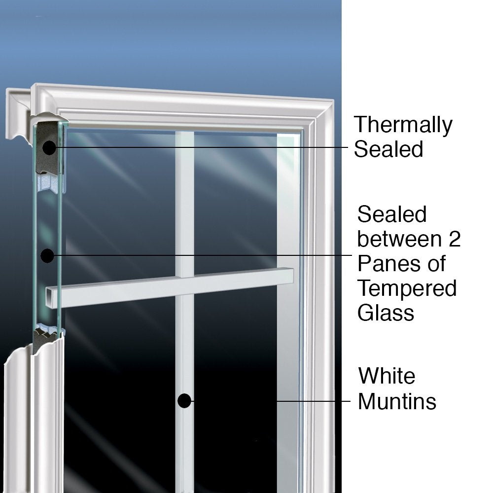 Steel Primed Left-Hand Inswing 1/2 Lite 2-Panel Prehung Front Door 36" x 80" W535