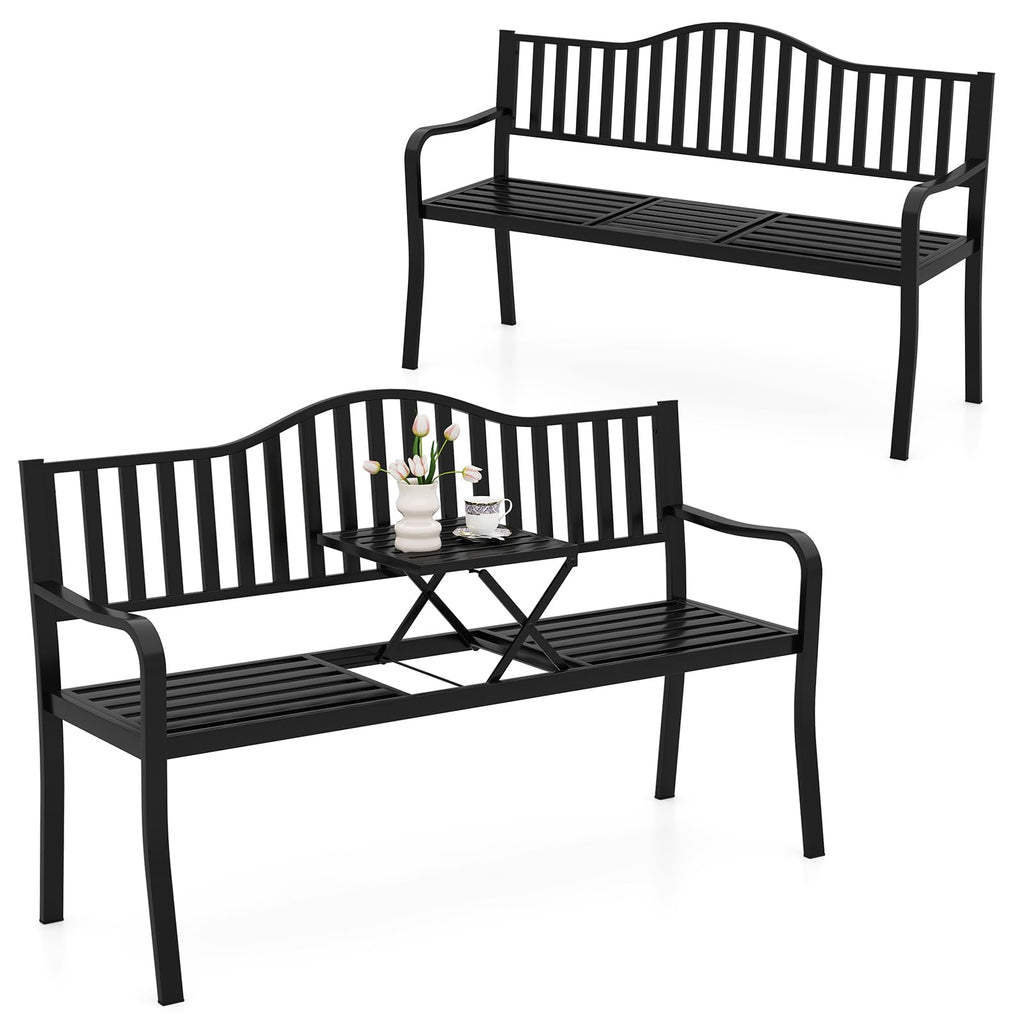 60” Metal Outdoor Garden Park Bench C14983