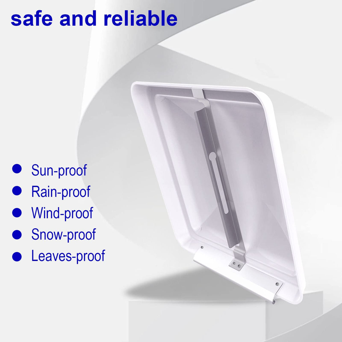 3 Packs 14" White RV Roof Vent Cover Replacement with 6" Fan Blade and 12 Volt Motor U25901
