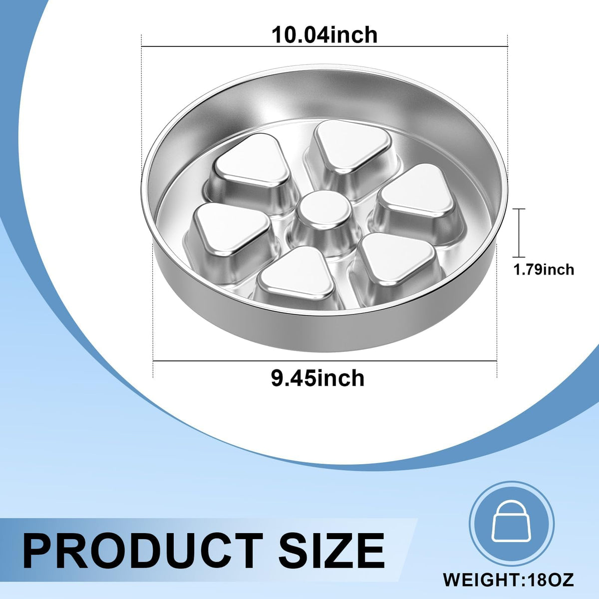 304 Stainless Steel Slow Feeder Dog Bowl Z30791