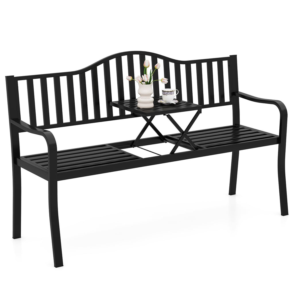 60” Metal Outdoor Garden Park Bench C14983