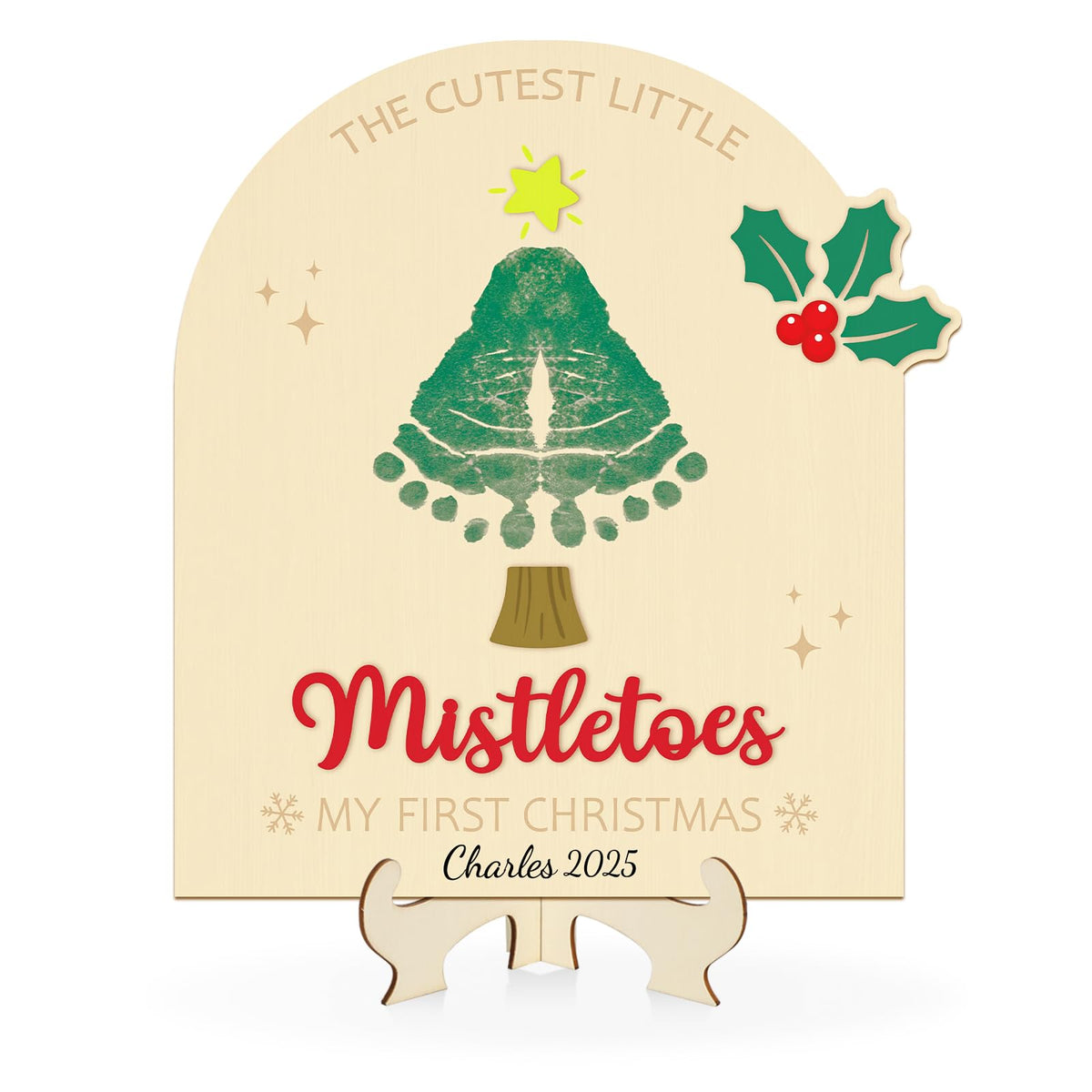Baby's First Christmas DIY Footprint Art Card K3008