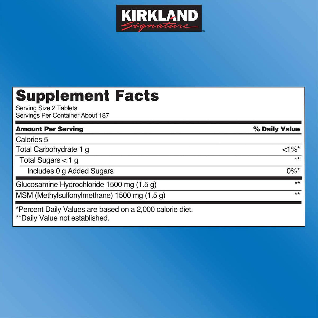 Glucosamine with MSM 375 Tablets 5 Pack W6194