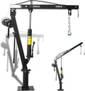 Hydraulic Pickup Truck Crane with Hand Winch, 2000 lb Capacity, 360° Rotation, Black N652