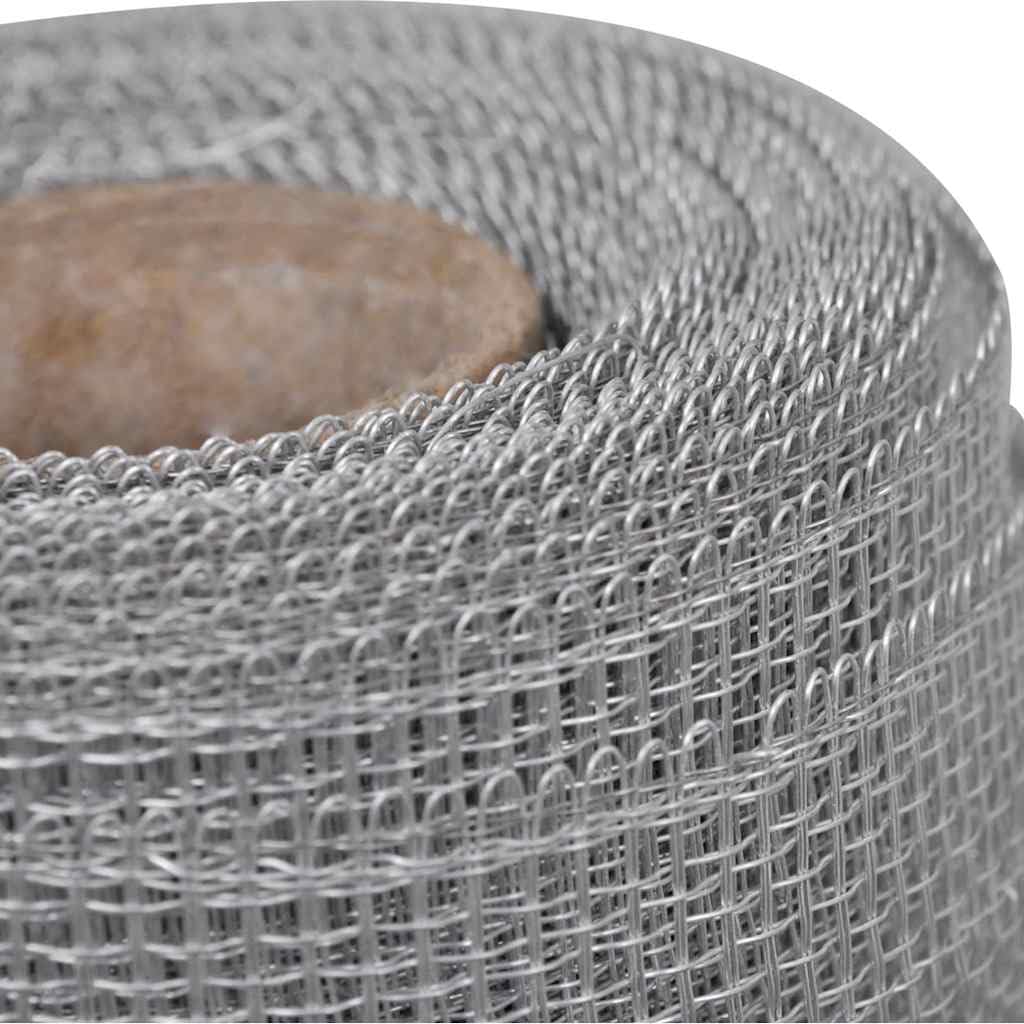 Aluminum Mesh Roll 39.4x196.9 Inch Silver O256