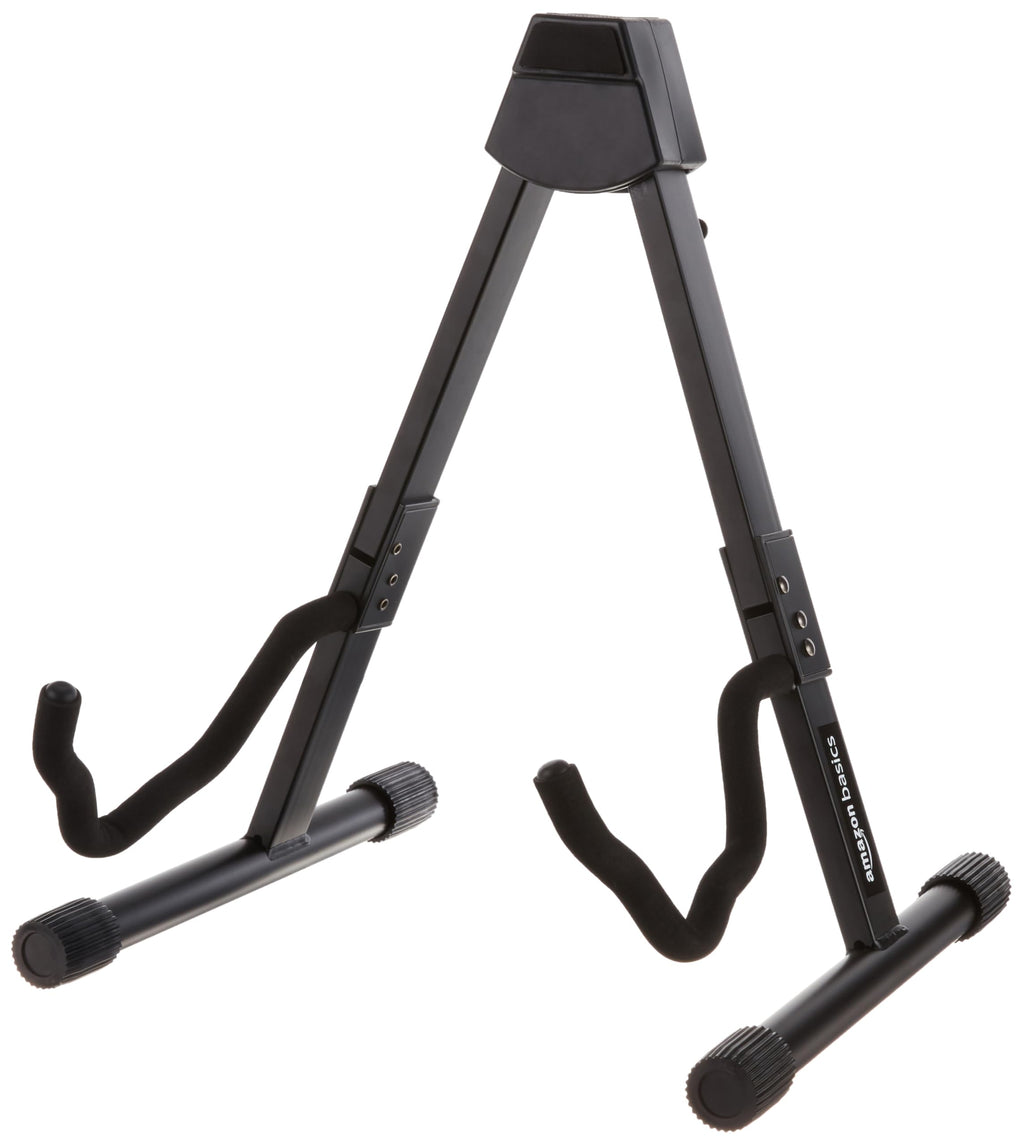 Adjustable Folding Guitar Stand with Padded Foam, Black H897925