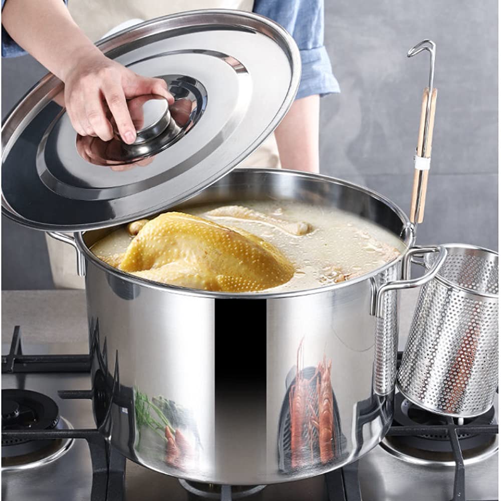 Stainless Steel 40 Quart Stock Pot with Lid Y593