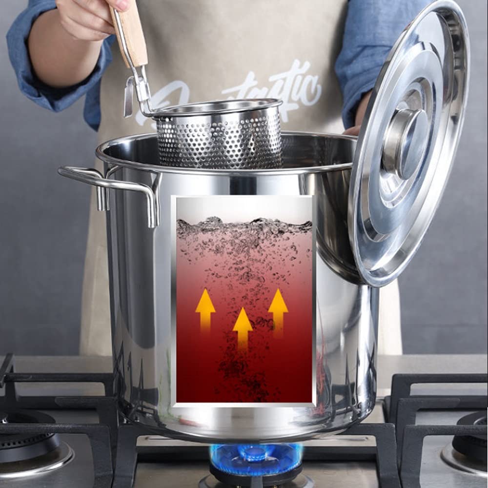Stainless Steel 40 Quart Stock Pot with Lid Y593