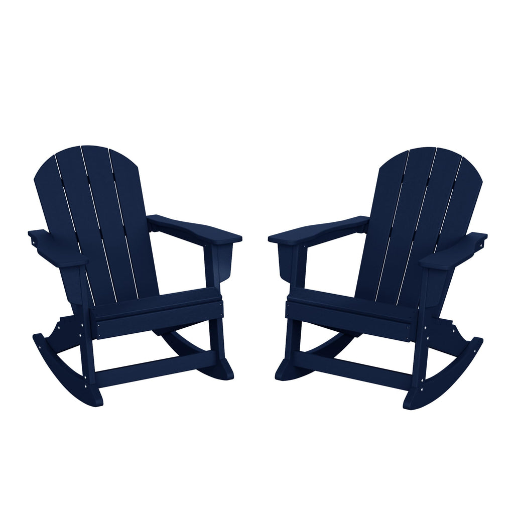 Navy Blue Poly Adirondack Chair Set of 2 C242
