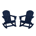 Navy Blue Poly Adirondack Chair Set of 2 C242