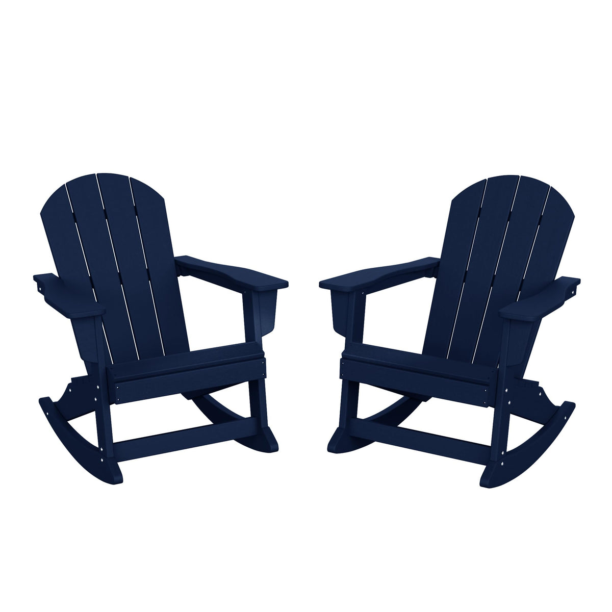 Navy Blue Poly Adirondack Chair Set of 2 C242