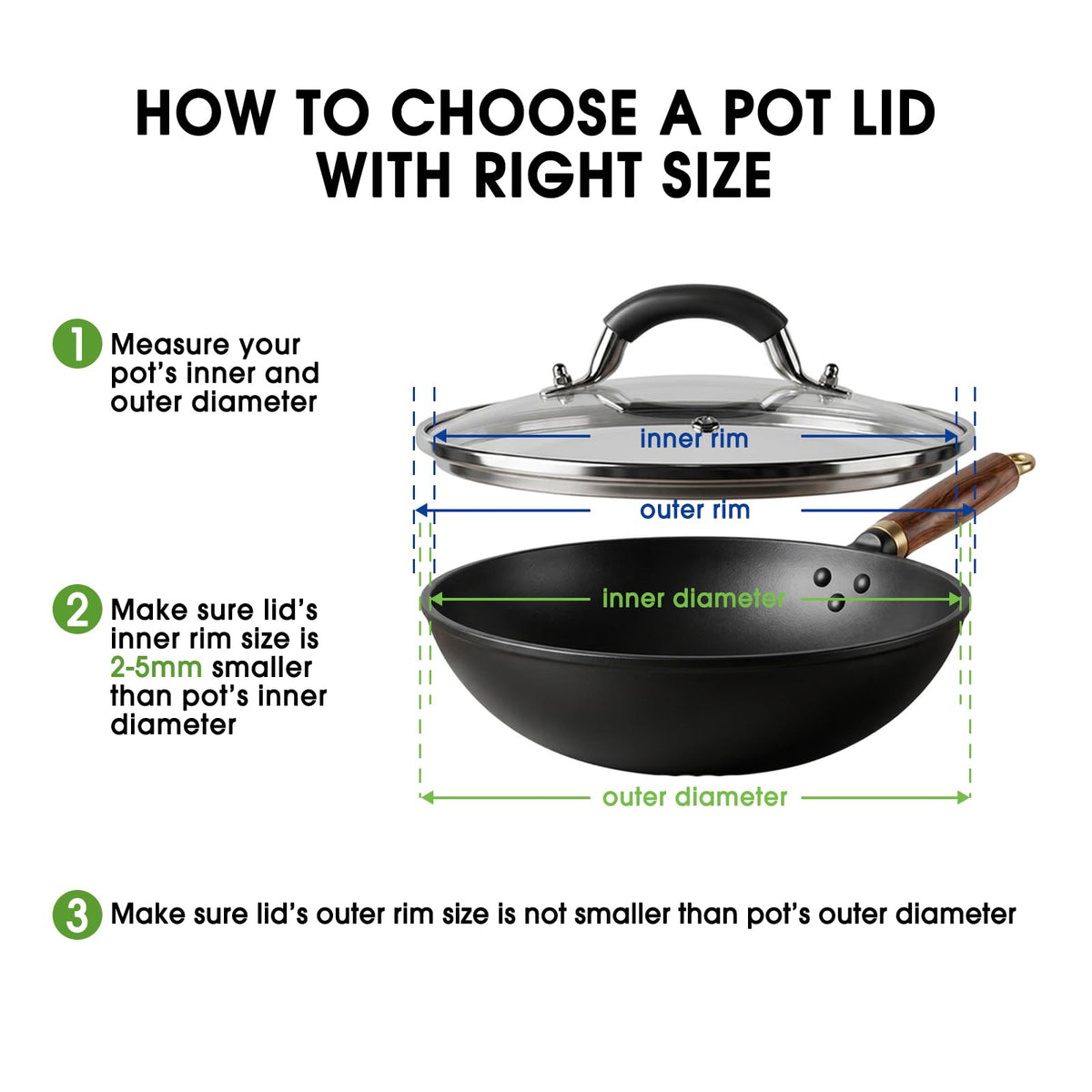 10 Inch Tempered Glass Lid with Silicone Handle U15464