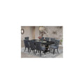 9 Piece Dining Table Set with 8 Faux Leather Chairs Y450