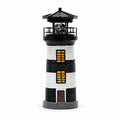 Solar Lighthouse Garden Light, Resin Outdoor Lighthouse Ornament with Rotating LED Beacon U23816