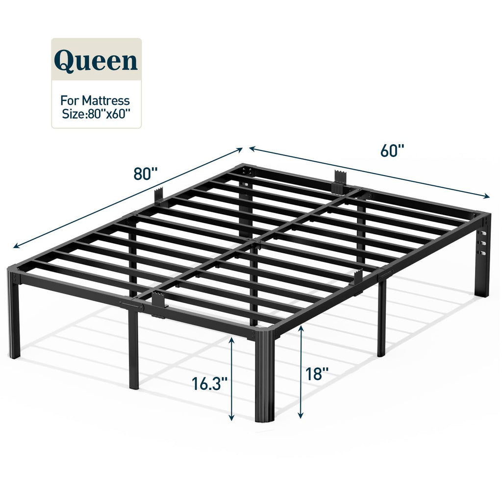 Queen 18 Inch Heavy Duty Metal Platform Bed Frame T7081