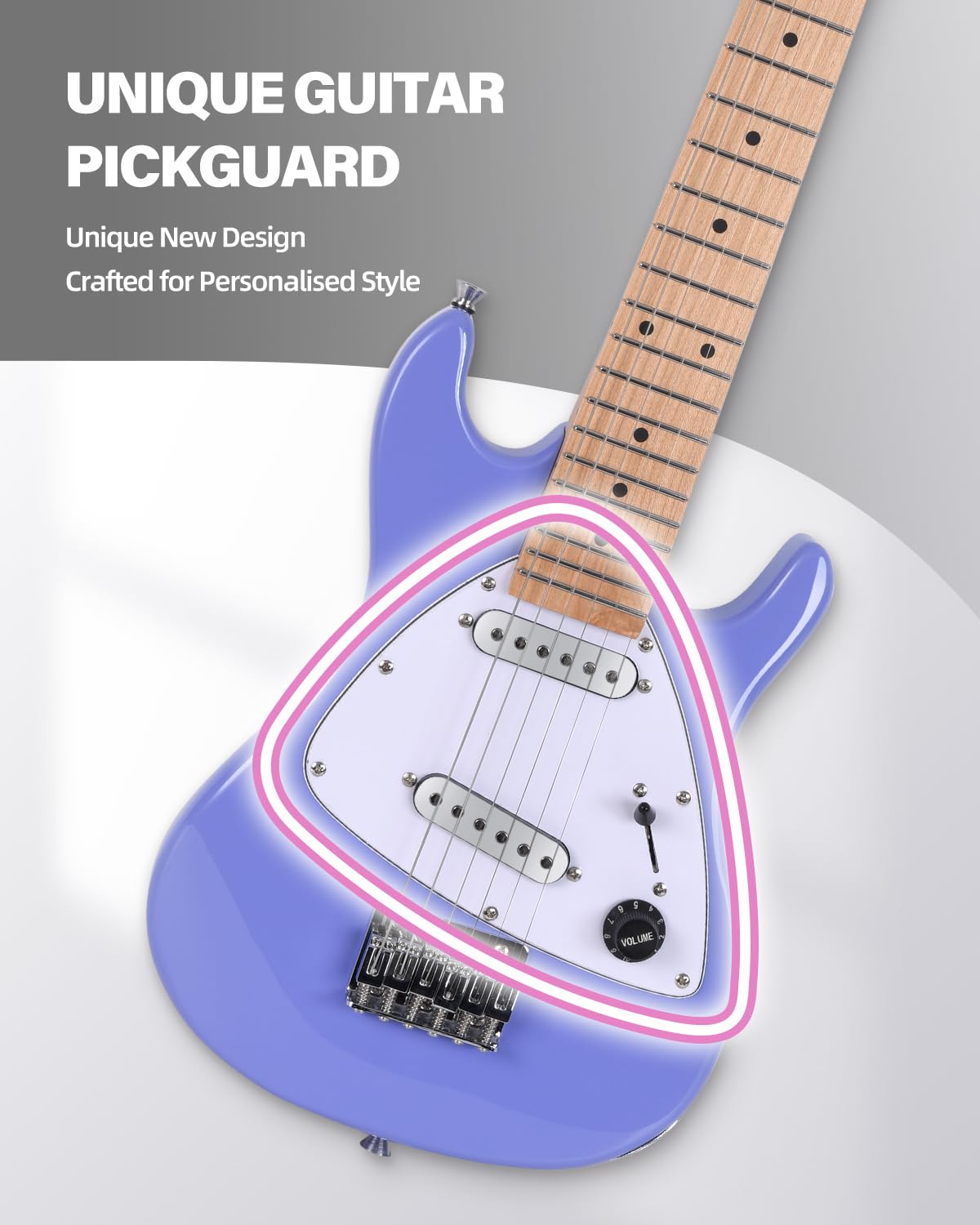 30 Inch 1/4 Size Purple Electric Guitar Kit with Amp P280