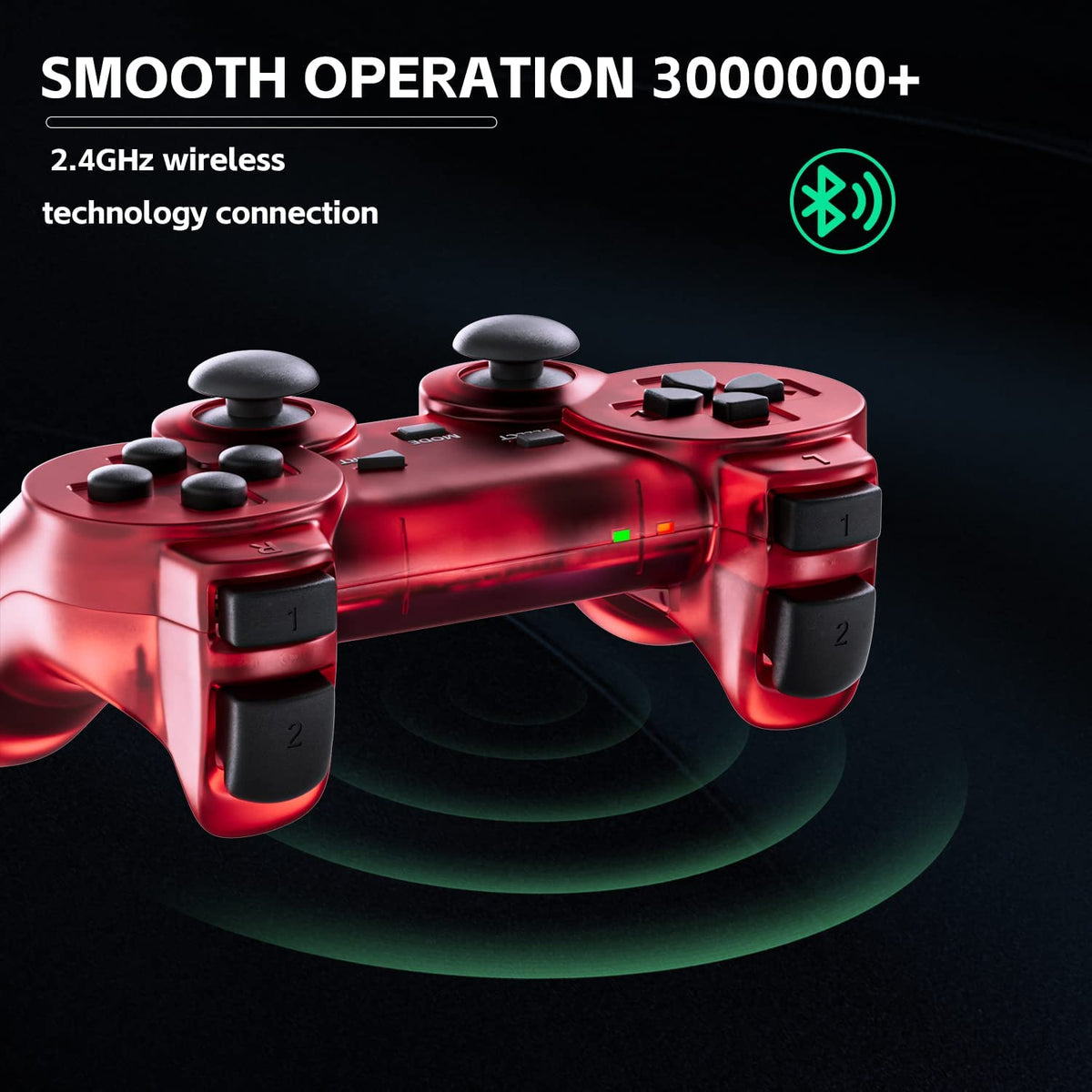 Wireless Controller Double Vibration ClearBlue and ClearGreen Z590948