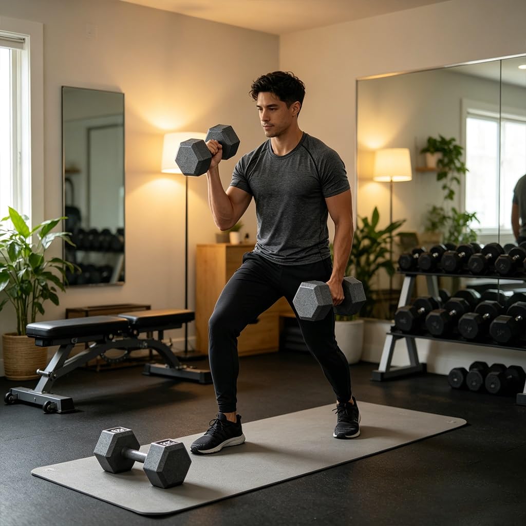 10 LBS Black Neoprene Hex Dumbbells E273600