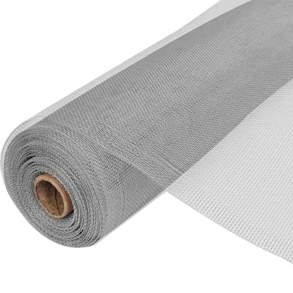 Aluminum Mesh Roll 39.4x196.9 Inch Silver O256