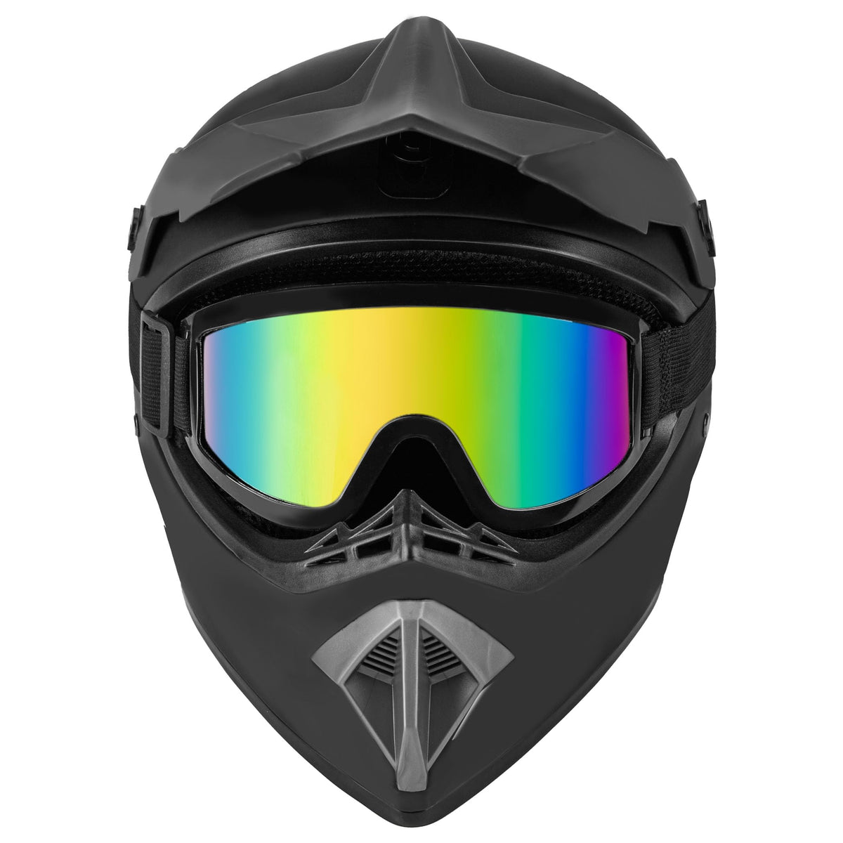Matte Black Adult Full Helmet Medium R858