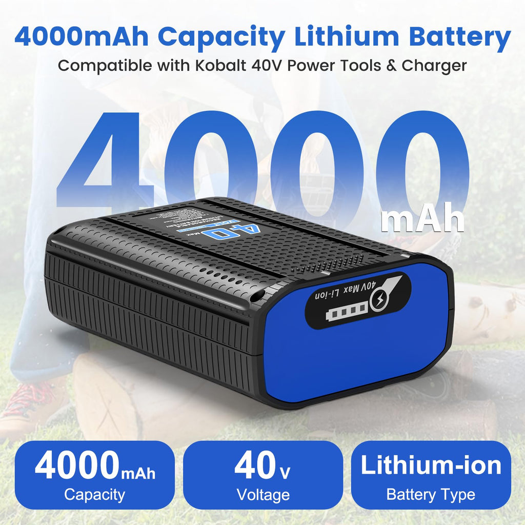 40V Battery with Charger Kit for Cordless Power Tools E535