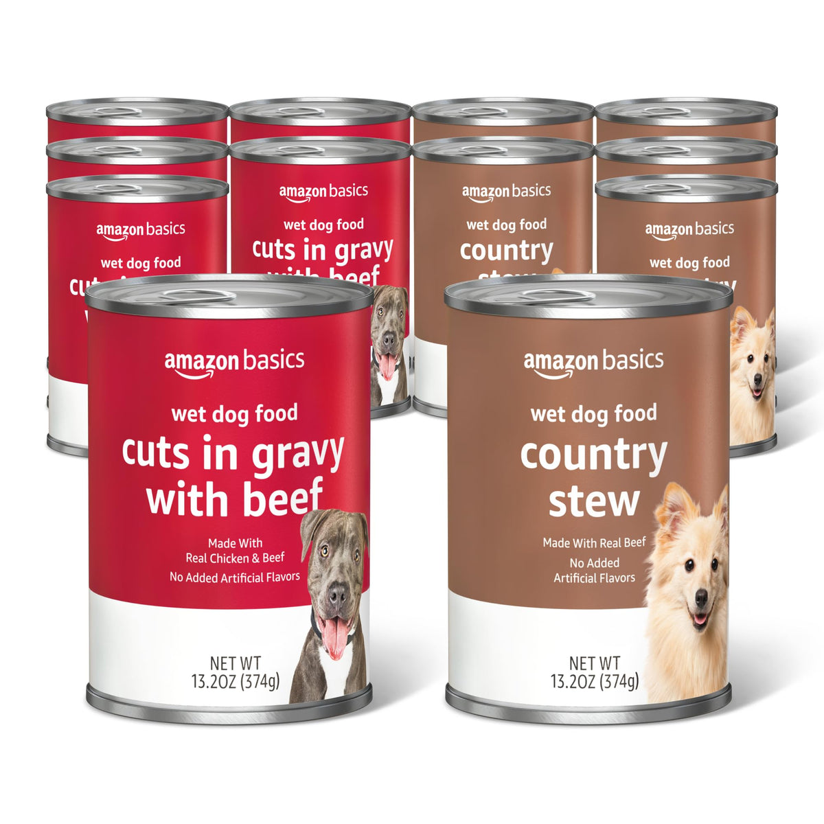 Wet Dog Food Variety Pack, Beef, 13.2oz Cans (Pack of 12) C308927