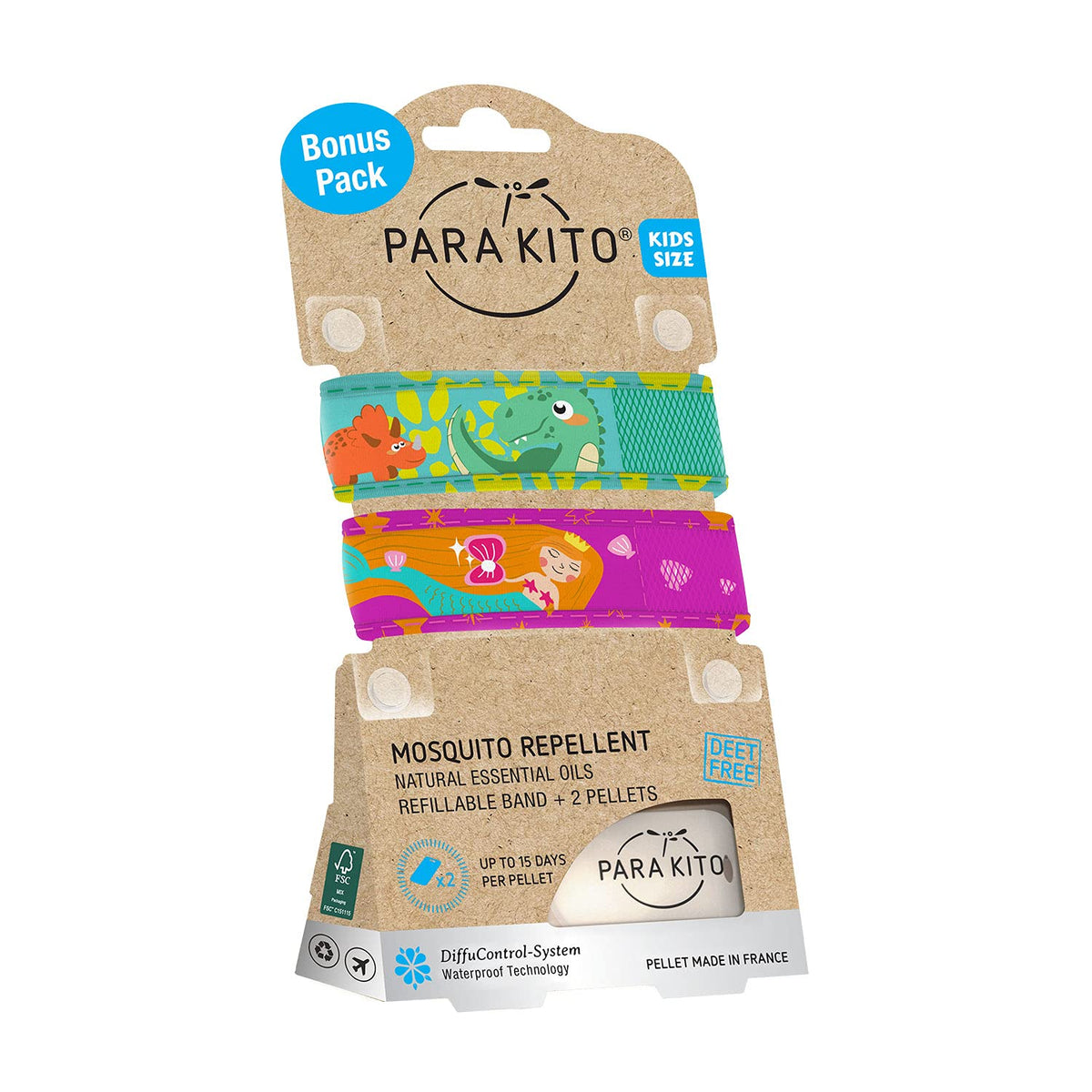 Mosquito Repellent Pack - 2 Kids Wristbands & 2 Refills A995