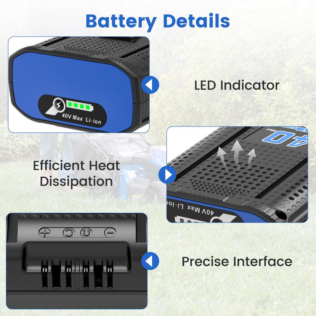 40V Battery with Charger Kit for Cordless Power Tools E535