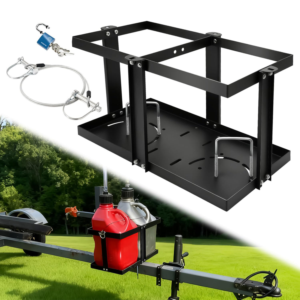 Gas Can Holder with Locking Strap N3625