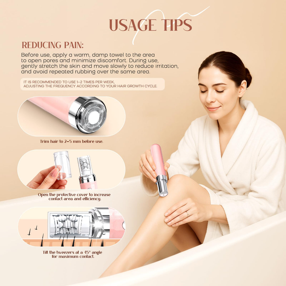 2-in-1 USB Rechargeable Portable Electric Facial Hair Remover X38923