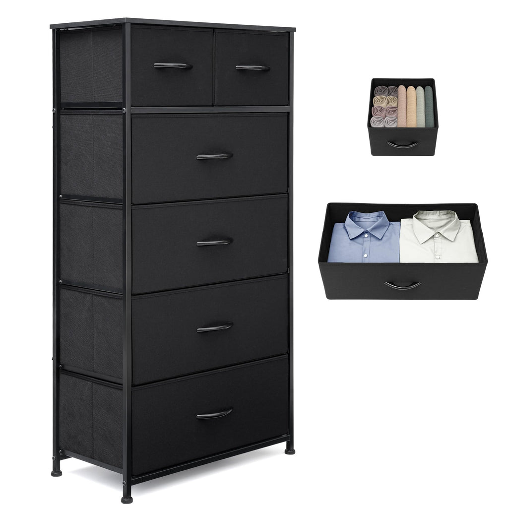 Fabric 6 Drawer Tall Dresser F772817