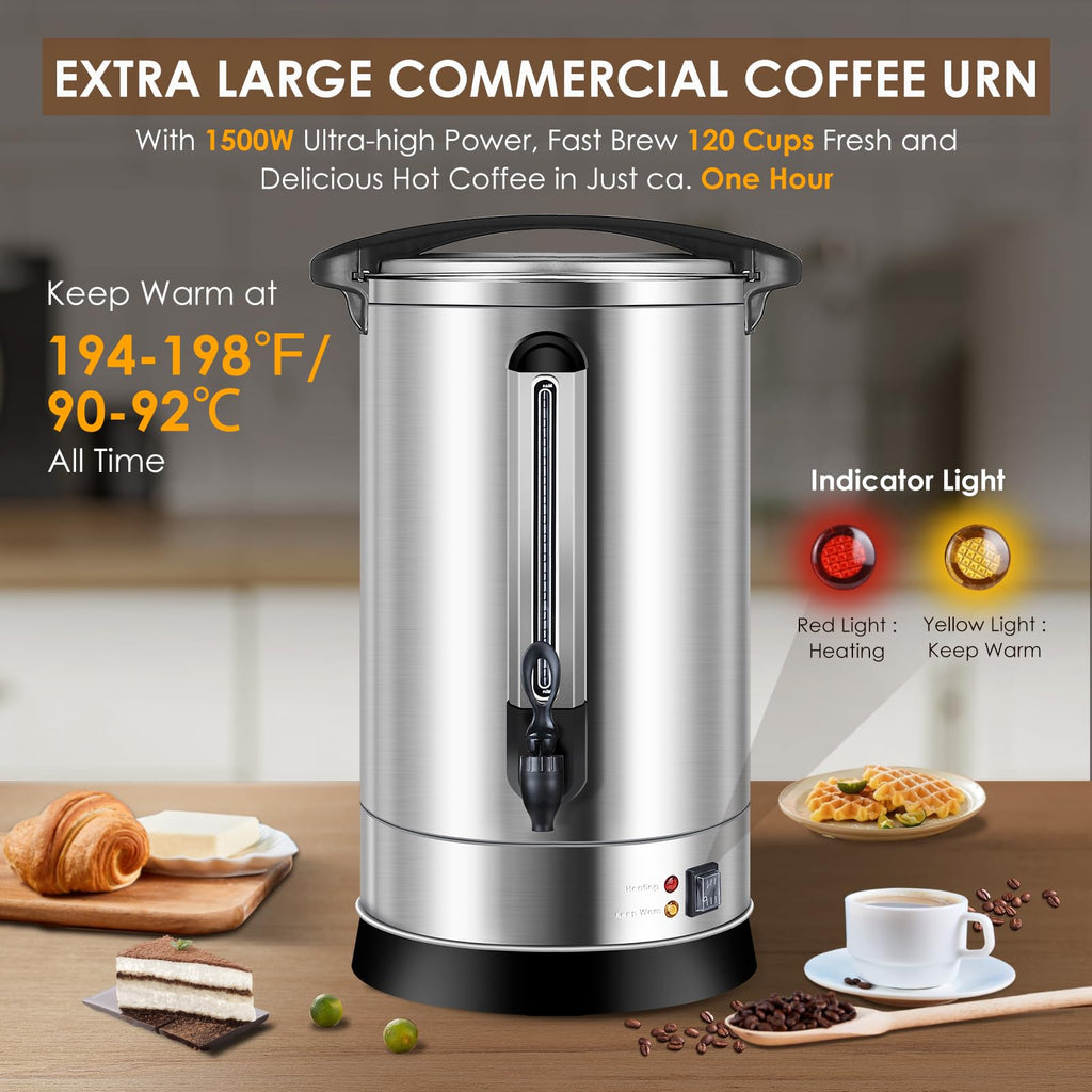 120 Cup 18L Stainless Steel Commercial Coffee Urn Y237572