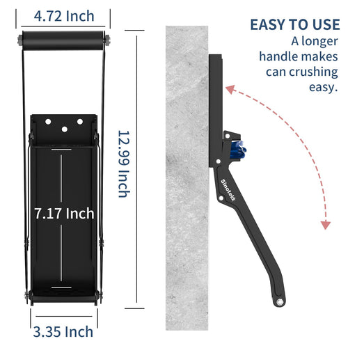16 oz Wall Mounted Steel Can Crusher with Bottle Opener J14322